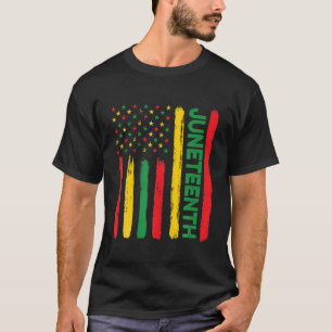Retro Junenth American Flag Juni 19 1865 African A T-Shirt