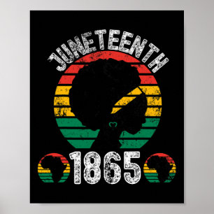 Retro Juneteente Mein Unabhängigkeitstag Schwarze Poster
