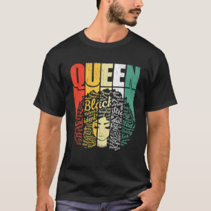 Retro Juneteenth Königin Melanin Muttertag Frauen T-Shirt