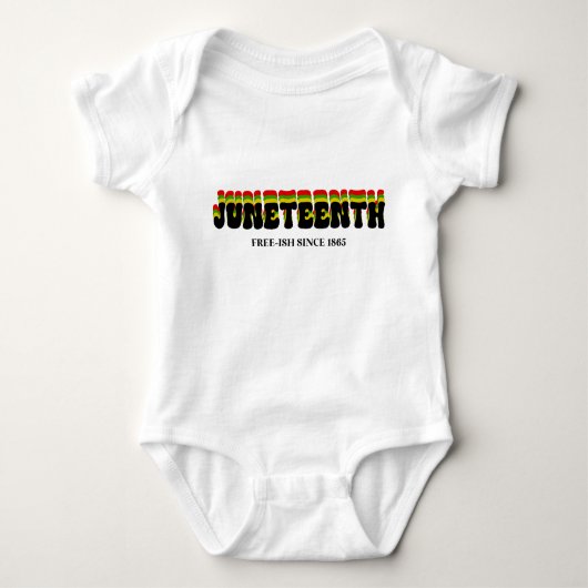 Retro Juneteste frei-Ish seit 1865 Baby Strampler (Vorderseite)