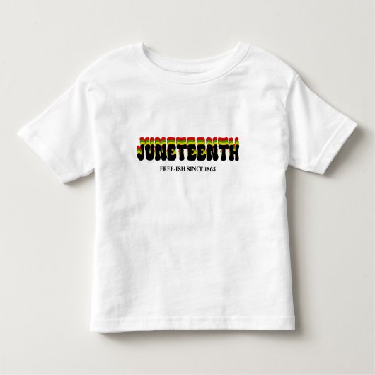 Retro Juneteste frei-Ish seit 1865 Kleinkind T-shirt (Vorderseite)
