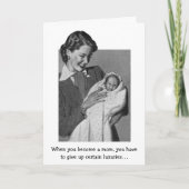 Retro - Junge Mutter - Luxuries aufgeben, Karte (Vorderseite)