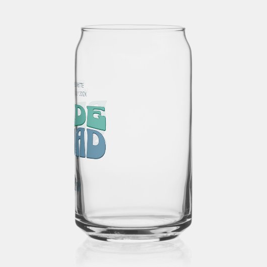 Retro Junggeselinnen-Abschied Bride Squad Bridesma Dosenglas (Links)