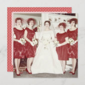 Retro-Junggeselinnen-Abschied der 60er Jahre Einladung (Vorne/Hinten)