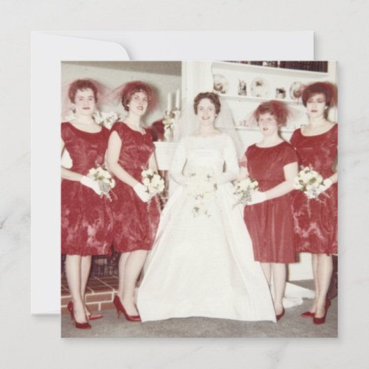 Retro-Junggeselinnen-Abschied der 60er Jahre Einladung (Vorderseite)