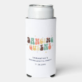 Retro Junggeselinnen-Abschied Disco 70er Dancing Q Selters Dosenkühler (Seltzer Rückseite)