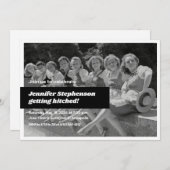 Retro-Junggeselinnen-Abschied Einladung (Vorne/Hinten)