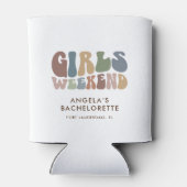 Retro Junggeselinnen-Abschied Girls Weekend Brie Dosenkühler (Rückseite)