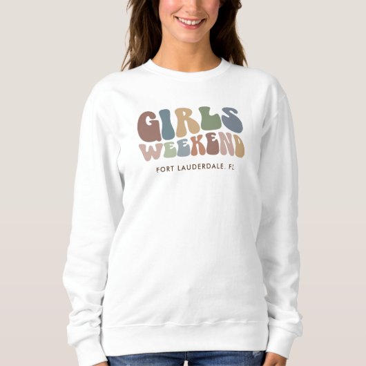 Retro Junggeselinnen-Abschied Girls Weekend Brie Sweatshirt (Vorderseite)