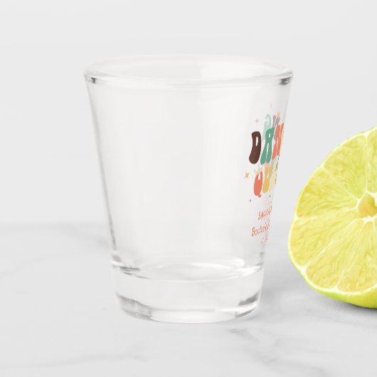 Retro Junggeselinnen-Abschied Girls Wochenende ind Schnapsglas (Links)