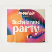 Retro Junggeselinnen-Abschied Hintergrund Groovy 7 Wandteppich (Vorderseite (Horizontal))