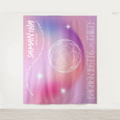 Retro Junggeselinnen-Abschied Hintergrund Groovy 7 Wandteppich (Vorderseite)