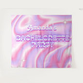 Retro Junggeselinnen-Abschied Hintergrund Groovy P Wandteppich (Vorderseite (Horizontal))