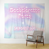 Retro Junggeselinnen-Abschied Hintergrund Groovy P Wandteppich (Beispiel (Horizontal))