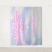 Retro Junggeselinnen-Abschied Hintergrund Groovy P Wandteppich (Vorderseite)