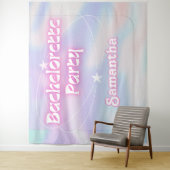 Retro Junggeselinnen-Abschied Hintergrund Groovy P Wandteppich (Beispiel)