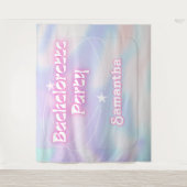 Retro Junggeselinnen-Abschied Hintergrund Groovy P Wandteppich (Vorderseite)