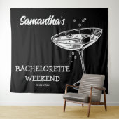 Retro Junggeselinnen-Abschied Hintergrund Moderner Wandteppich (Beispiel (Horizontal))