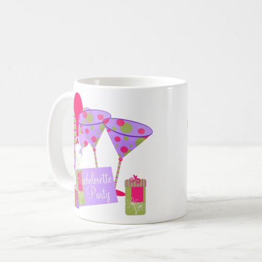 Retro Junggeselinnen-Abschied Kaffeetasse (Vorderseite Links)