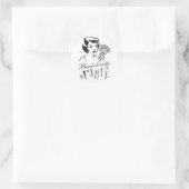 Retro-Junggeselinnen-Abschied Runder Aufkleber (Tasche)