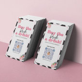 Retro-Junggeselinnen-Abschied Venmo QR-Code-Karte Platzkarte