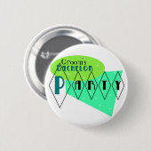 Retro Junggeselle-Party-Limones Button (Vorne & Hinten)