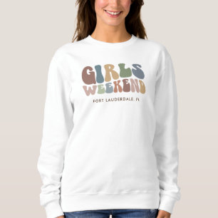 Retro Junggesellinnenabschied Mädchen Wochenende B Sweatshirt
