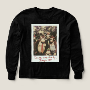 Retro Jungle Family Donkey Crew Langarmshirt