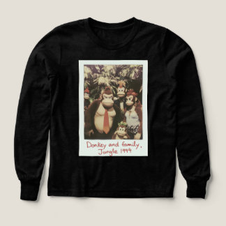 Retro Jungle Family Donkey Crew Langarmshirt