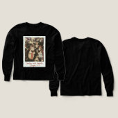 Retro Jungle Family Donkey Crew Langschläfer T-Shi (Design Vorder- & Rückseite)