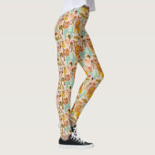 Retro Jungle Tiere Niedlich Gemustert Leggings (Rechts)