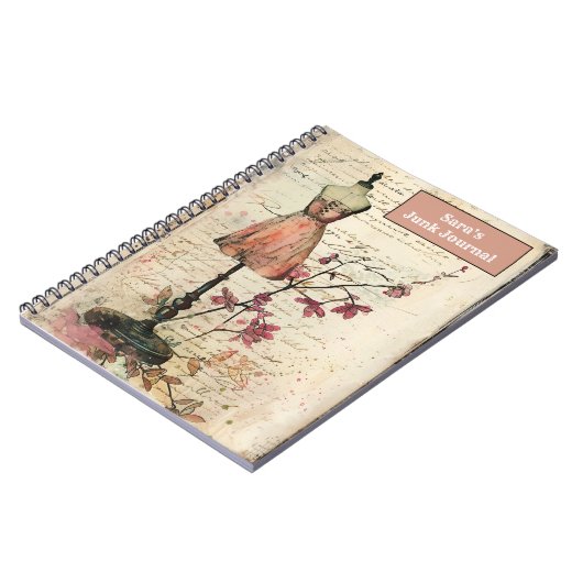 Retro Junk Journal Notizblock (Linke Seite)