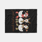 Retro Just A Jolly Goose Satan Christmas Holiday C Fleecedecke (Vorderseite (Horizontal))