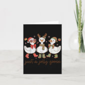 Retro Just A Jolly Goose Satan Christmas Holiday C Karte (Vorderseite)