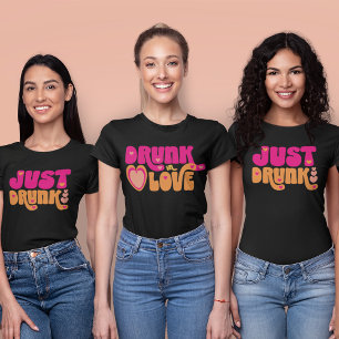 Retro Just Betrunken   Betrunken in Liebe Junggese T-Shirt