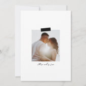 Retro Just Liebe informelle und Lässige Hochzeit Einladung (Rückseite)