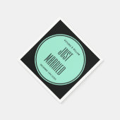 Retro-Just-Mariée-Hochzeitsservietten Serviette (Ecke)