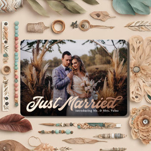Retro Just Married Announction Real Foil Schlagzei Folieneinladung