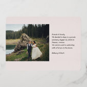 Retro Just Married Announction Real Foil Schlagzei Folieneinladung (Rückseite)