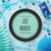 Retro-Just Married-Hochzeitspapierteller Pappteller (Party)