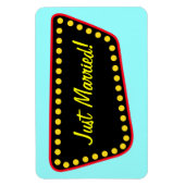 Retro Just Married Magnet (Vertikal)