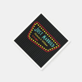 Retro Just Married Wedding Napkins Serviette (Ecke)