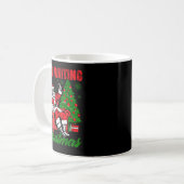 Retro Just Waiting For Christmas Santa Merry Xmas  Kaffeetasse (Vorderseite Links)