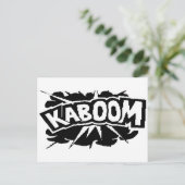 Retro KABOOM! Blast - Schwarz/Weiß Postkarte (Stehend Vorderseite)