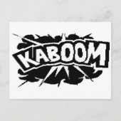 Retro KABOOM! Blast - Schwarz/Weiß Postkarte (Vorderseite)