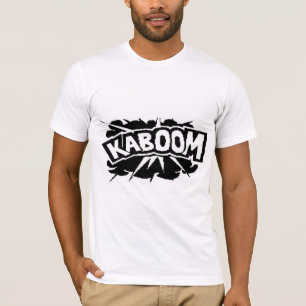 Retro KABOOM! Explosion - Schwarz & Weiß T-Shirt