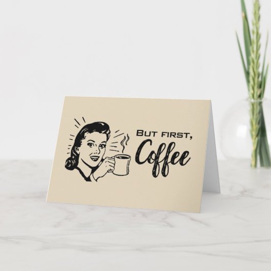 Retro-Kaffe erste Karte (Vorderseite)