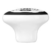 Retro Kaffee-Aufkleber Keramikknauf (Seitenansicht)