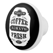 Retro Kaffee-Aufkleber Keramikknauf (Rechts)