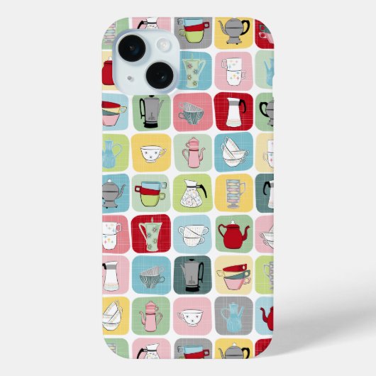 Retro-Kaffee Case-Mate iPhone Hülle (Rückseite)